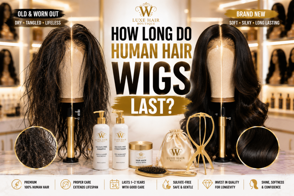 How Long Do Human Hair Wigs Last? The Complete Lifespan, Maintenance & Care Guide for 2026 How Long Do Human Hair Wigs Last? The Complete Lifespan, Maintenance & Care Guide for 2026